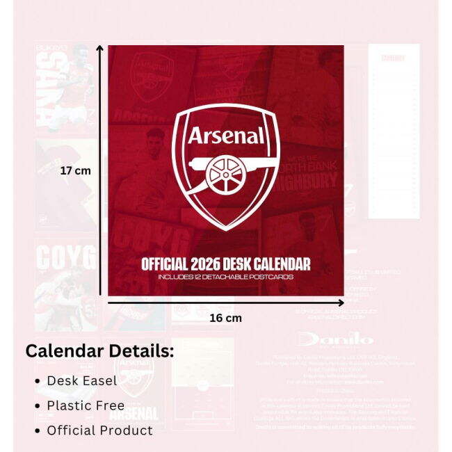 Women's Arsenal FC Desktop Calendar 2026