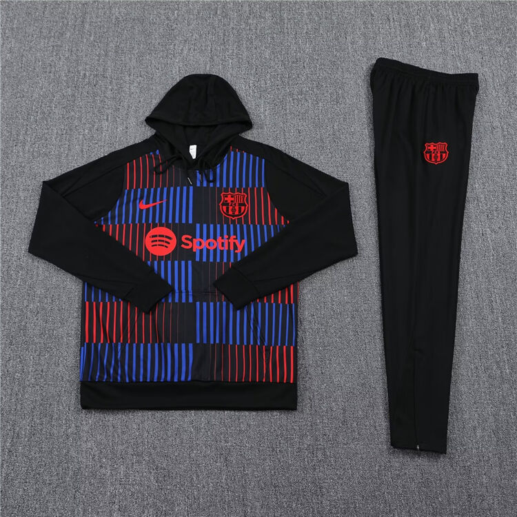 Barcelona 2425 Black Blue Hoodie - Official Replica 11979