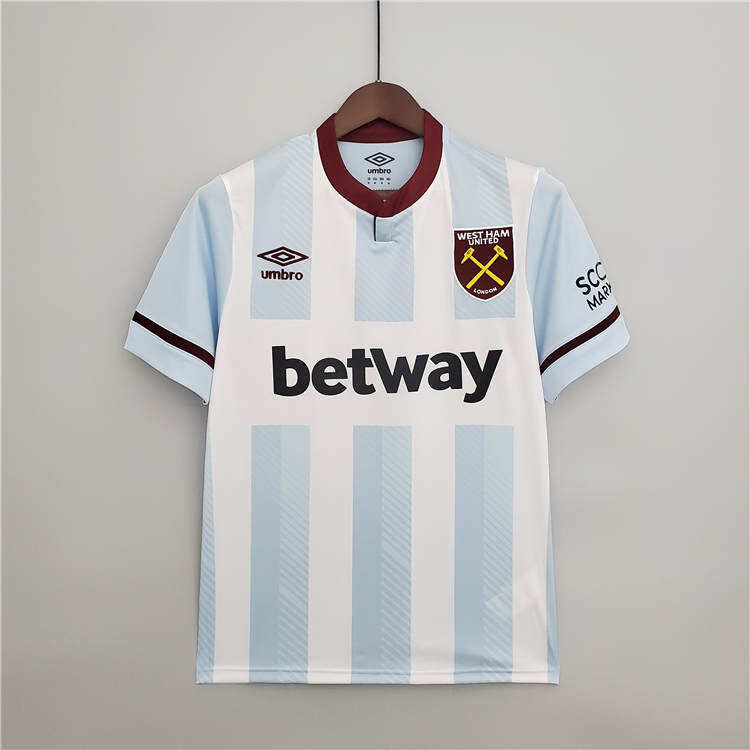 West Ham United 21-22 Away White Soccer Jersey Football Shirt -