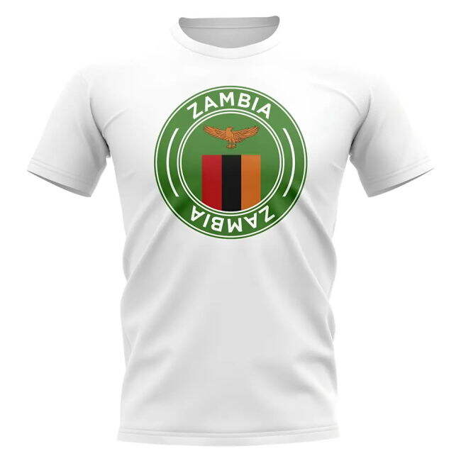 Climate-Control World-Class Zambia Football Badge T-Shirt (White)