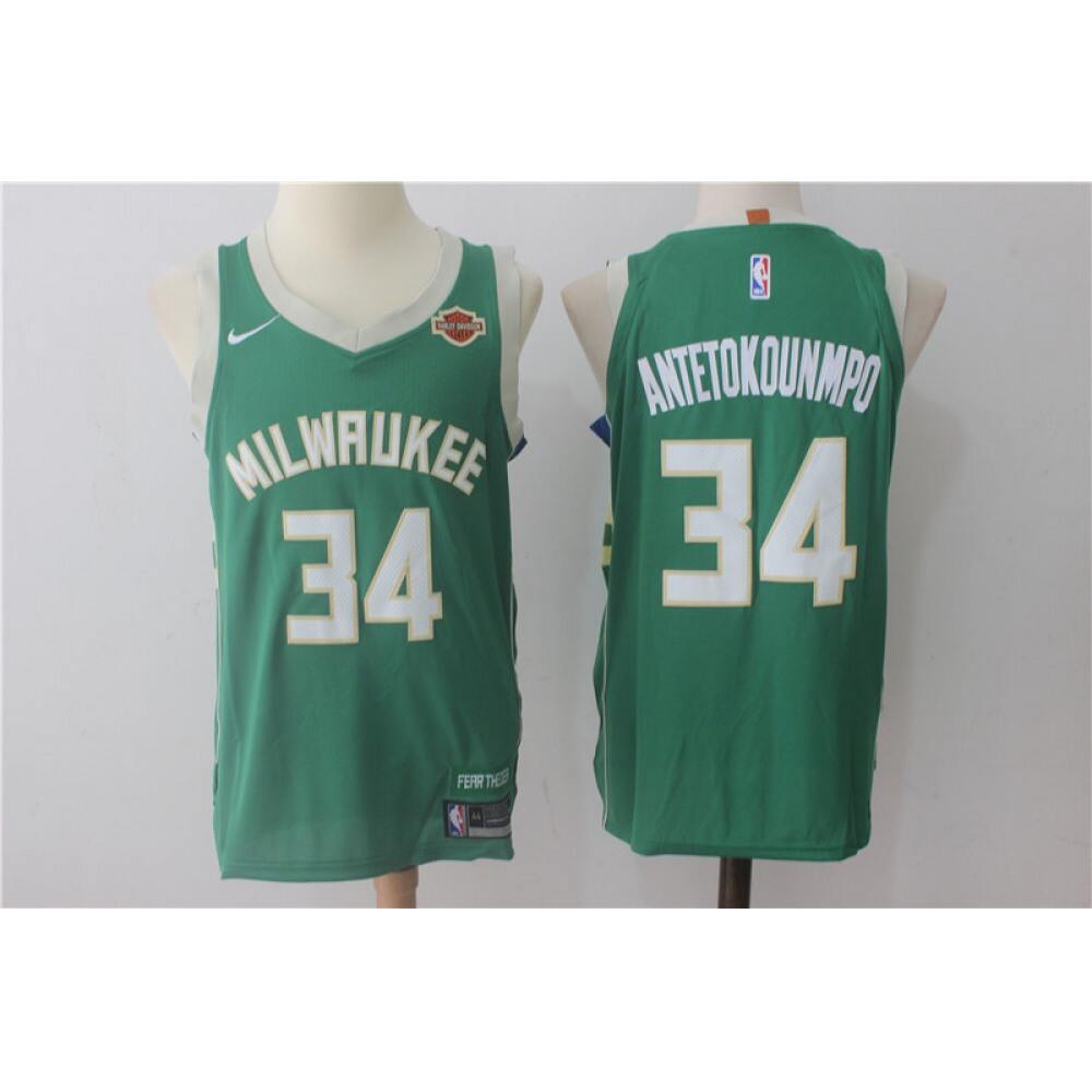 Pro Men's Milwaukee Bucks #34 Giannis Green Basketball Jersey