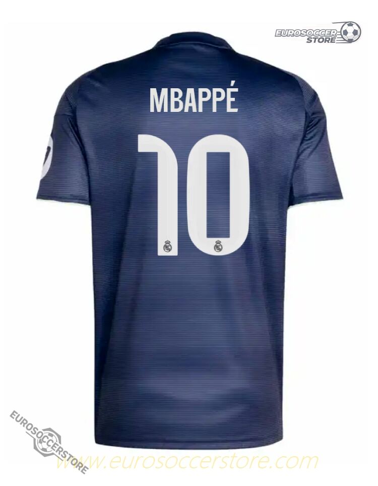 Away Jersey of Real Madrid Featuring Mbappé's Number 10 for the 25-26 Season