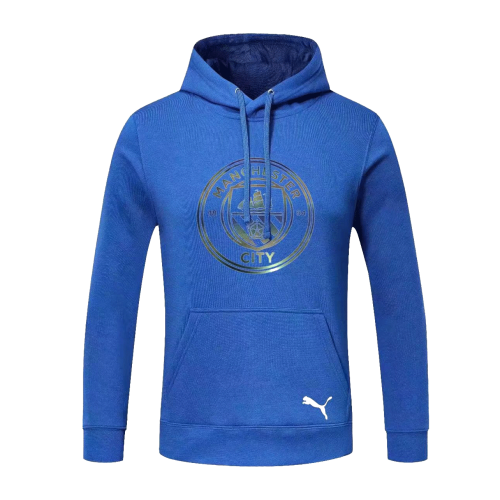 Manchester City 20-21 Blue Hoodie Sweater - Official Replica 21807