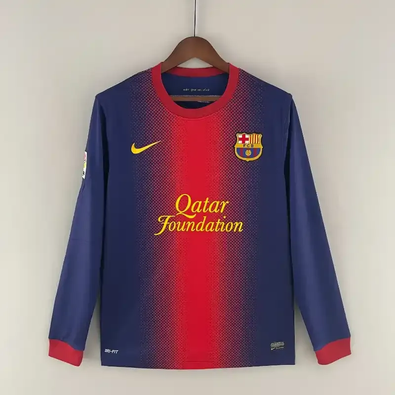 2012-2013 Long Sleeve Barcelona Jersey retro kit