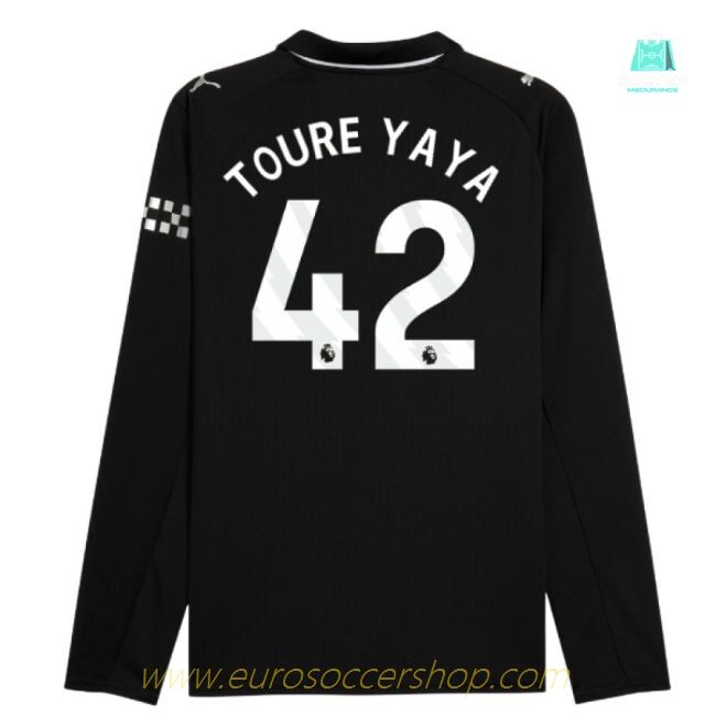 2025-2026 Man City Long Sleeve Away Shirt (Toure Yaya 42)