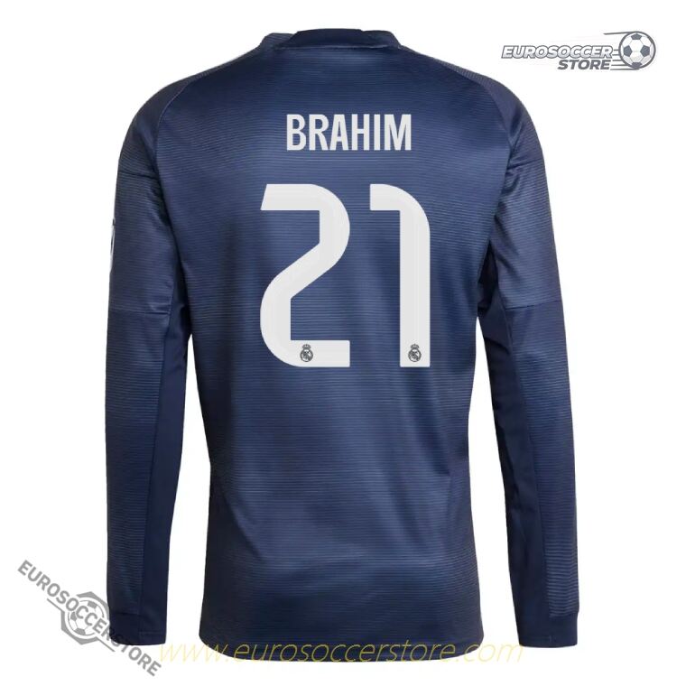 25-26 Season Real Madrid Away BRAHIM 21 Long Sleeve Football Jersey