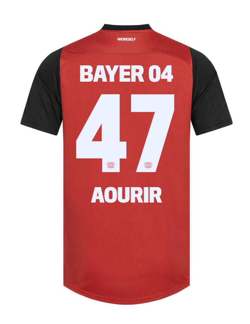 Bayer 04 Leverkusen AOURIR 47 Home Jersey for the 24-25 Season