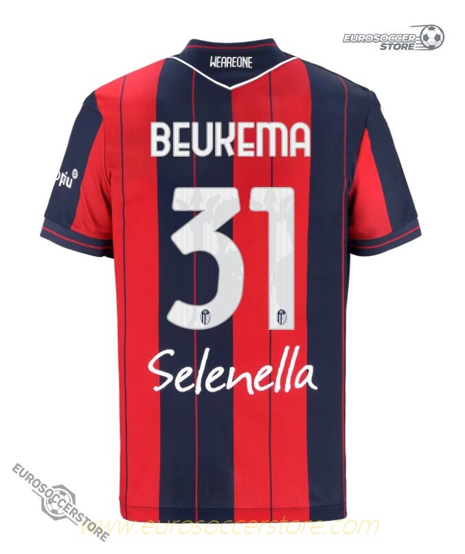 Bologna's 25-26 Home Jersey Featuring BEUKEMA #31