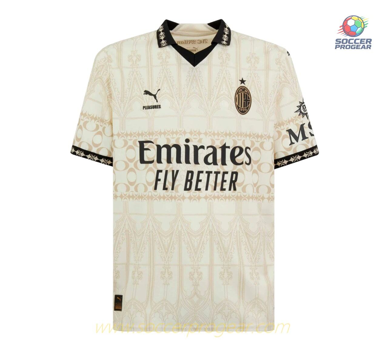 AC Milan Football Jersey 2023 2024 Fourth X Pleasures White