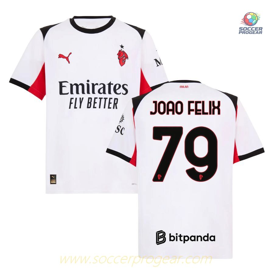 AC Milan Away Team Jersey 2025-26 Edition Joao Felix