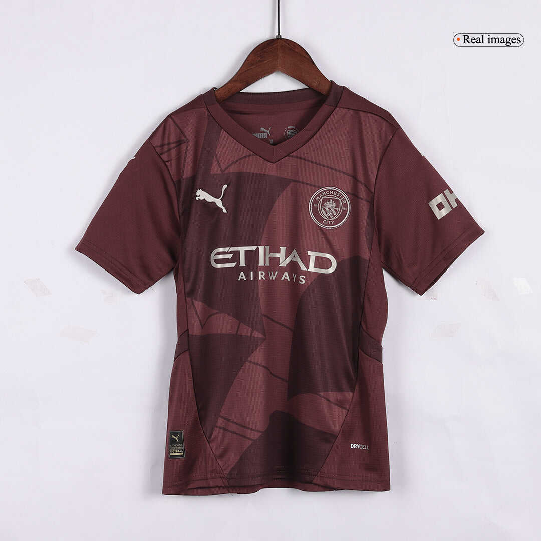 Manchester City Third Away Kids Soccer Jerseys Kit