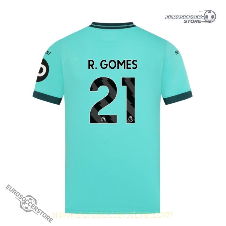 R. GOMES' 21 Away Jersey for Wolverhampton Wanderers in the 25-26 Season