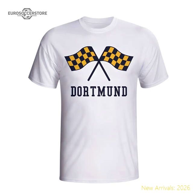 Elite Borussia Dortmund Waving Flags T-shirt (white) - Affordable