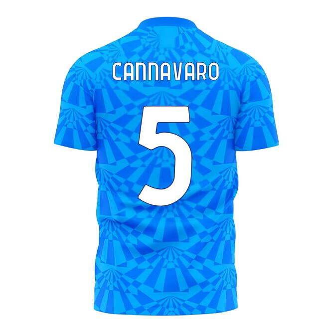 Top Tier Napoli S Home Concept Football Kit Libero Cannavaro #5 Upd...