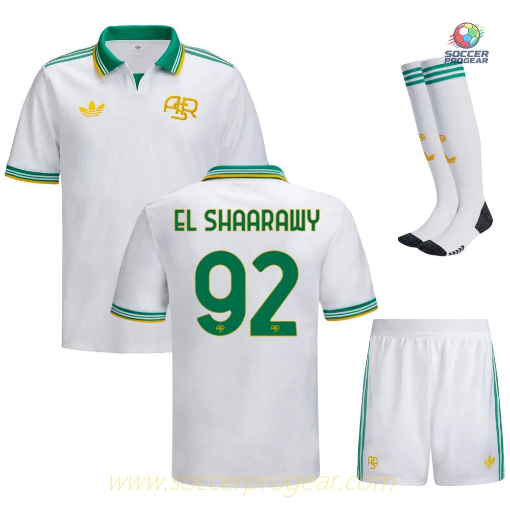 AS Roma Third Youth Football Kit Football Jersey 2025-26 Edition El Shaarawy