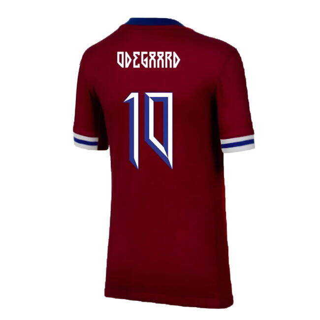 Low Cost 2024-2025 Norway Home Shirt (Kids) (ODEGAARD 10) Playful