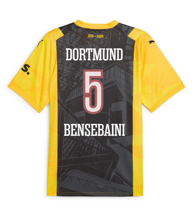 Borussia Dortmund BENSEBAINI 5 50th Anniversary Special Edition Jersey for the 23-24 Season