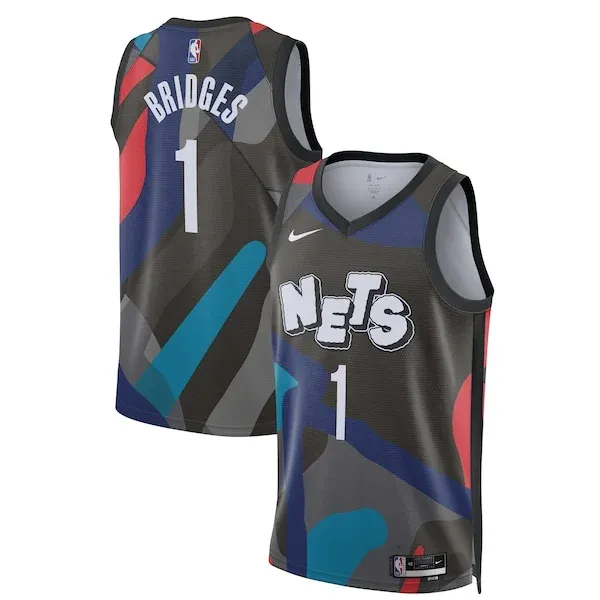 Mikal Bridges BKN Swingman Jersey - premium swingman-jersey - Black
