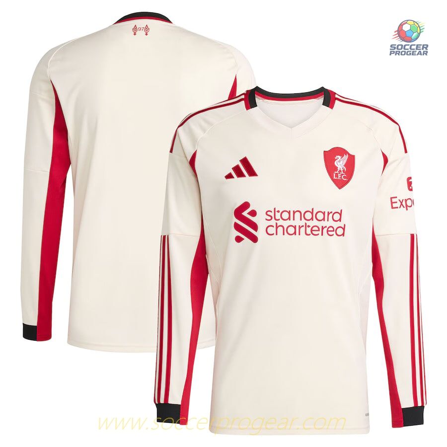 Liverpool Away Shirt 2025-2026 Season Long-Sleeve
