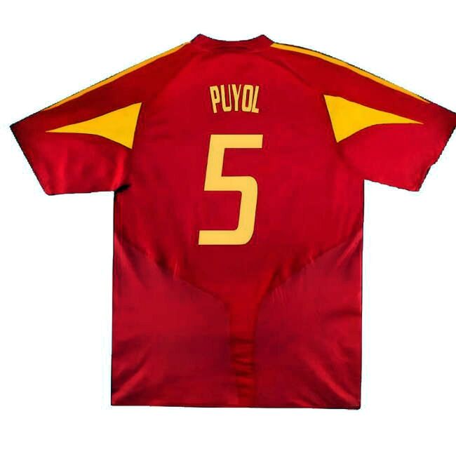 Puyol 5 Match Worn Style Spain High Standard Home Pro Shirt