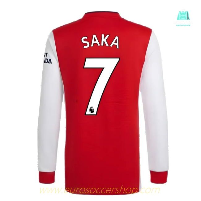 Arsenal 2021-2022 Long Sleeve Home Shirt (SAKA 7)