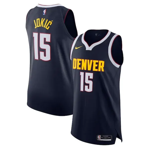 Nikola Jokic DEN Authentic Jersey - trendy Basketball - Navy