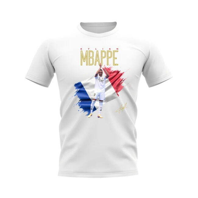 T-Shirt for Kylian Mbappe Real Madrid Flag fans (Adult