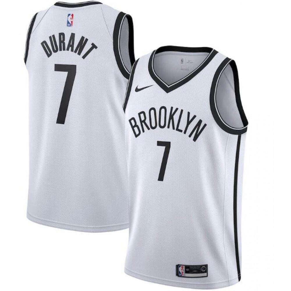 Authentic Brooklyn Nets Kevin Durant7 White Jersey - - Game Day Essential