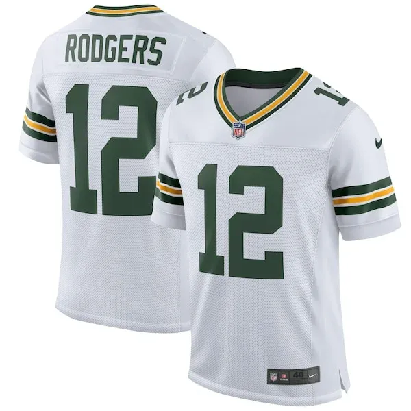 Green Bay Packers Aaron Rodgers Elite Jersey - White | NFL Player J...
