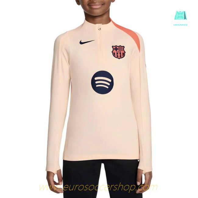 2025-2026 Barcelona Strike Dri-Fit Drill Top (Orange) - Kids