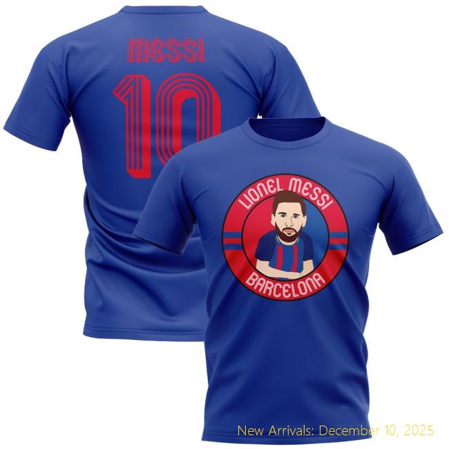 Barca Lionel Messi Barcelona Illustration T-Premium Quality Shirt