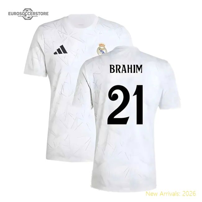 2024-2025 Real Madrid Pre-match Shirt (white) (brahim 21)
