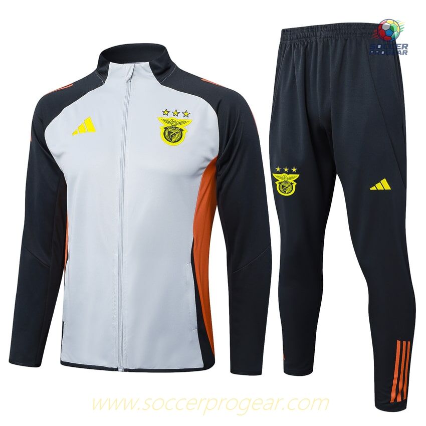 Benfica Tracksuit Jacket 2024-2025 Season White Black