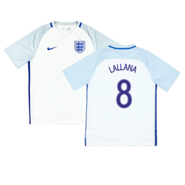Lallana 8 Latest England Home Football Shirt 2016-2017
