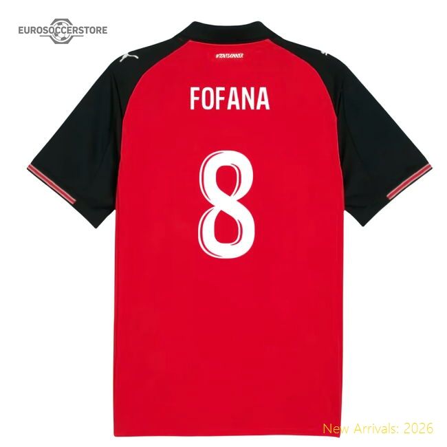 Genuine Official 2025-2026 Stade Rennais Home Shirt (Fofana 8)