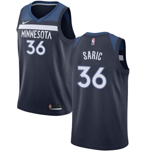 Nike Minnesota Timberwolves #36 Dario Saric Navy Blue NBA Swingman Icon Edition Jersey Mens