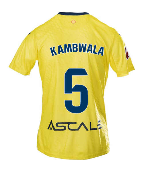 Villarreal's 25-26 Home Version KAMBWALA Number 5 Jersey