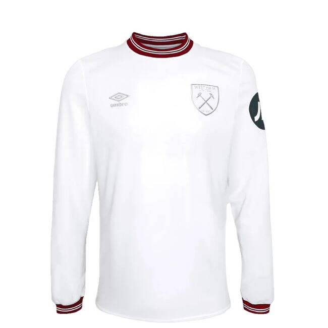 West Ham Long Sleeve official style Away Shirt 2023-2024 (Children