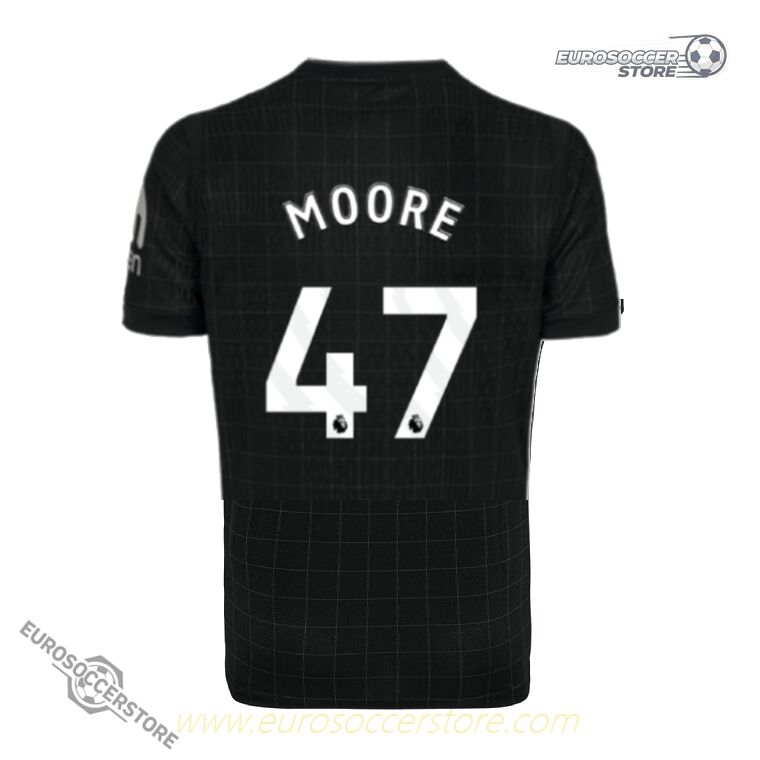 Away Jersey of Tottenham Hotspur with MOORE 47 for the 25-26 Season