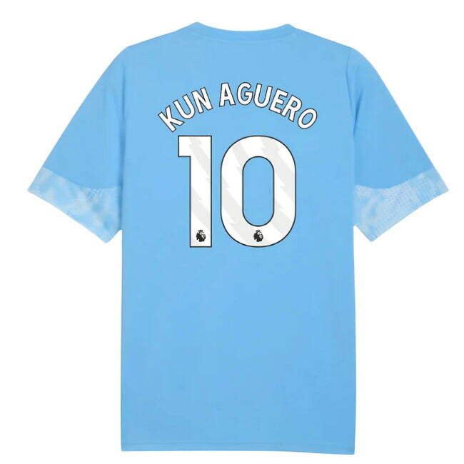 Kun Aguero 10 Man City EPL Team Fashionable Training Match Shirt