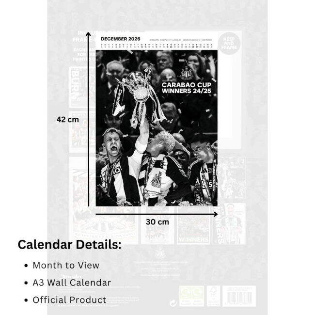 Newcastle United FC Deluxe Calendar 2026