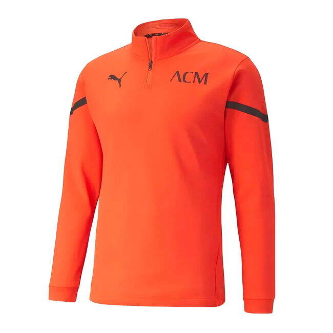 2021-2022 Shirt by AC Milan Pre-Match Half Zip Top (Men