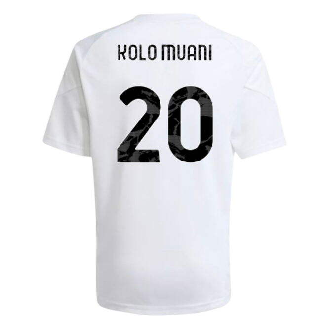 2025-2026 Juventus Training Shirt (White) - Kids (Kolo Muani 20)