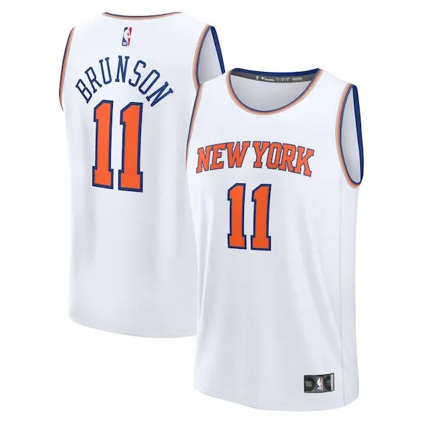 Authentic Jalen Brunson NYK Replica Jersey - White - Licensed Product
