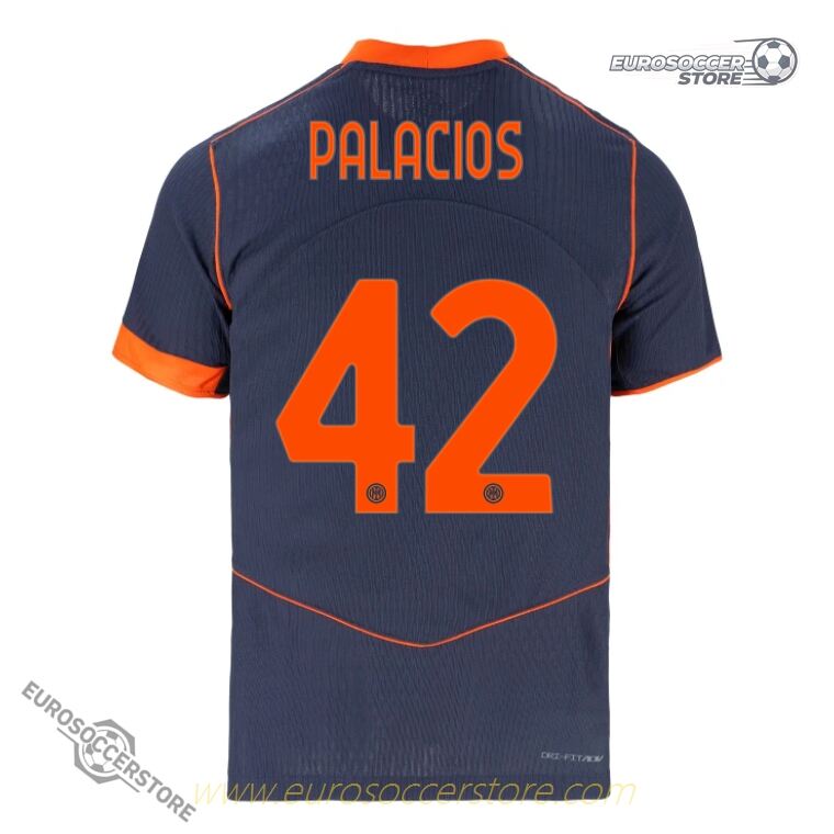 Inter Milan 25-26 Third Player Version Jersey with PALACIOS 42 Printing