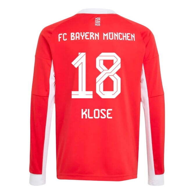 2025-2026 Bayern Munich Home Shirt - Kids (Klose 18) Moisture Wicking