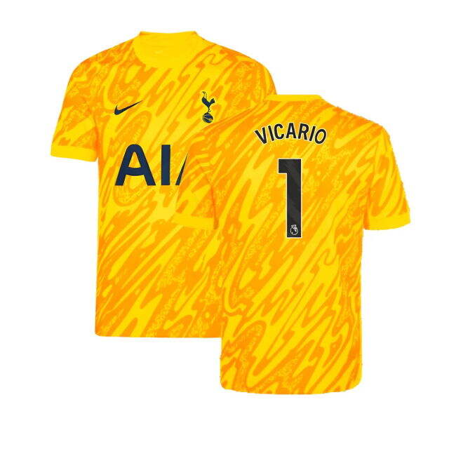 Great Deal 2024-2025 Tottenham Home Flexible Vintage Jersey Yello#887