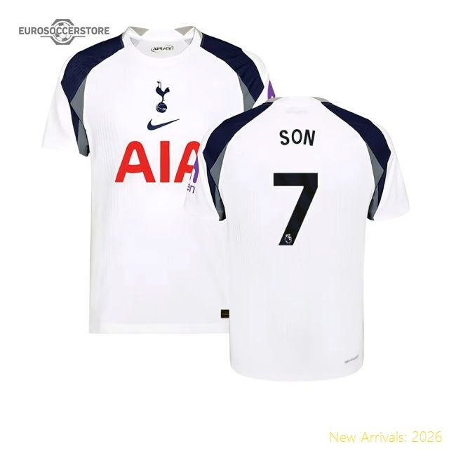 Official 2025-2026 Tottenham Hotspur Authentic Home Shirt (son 7)