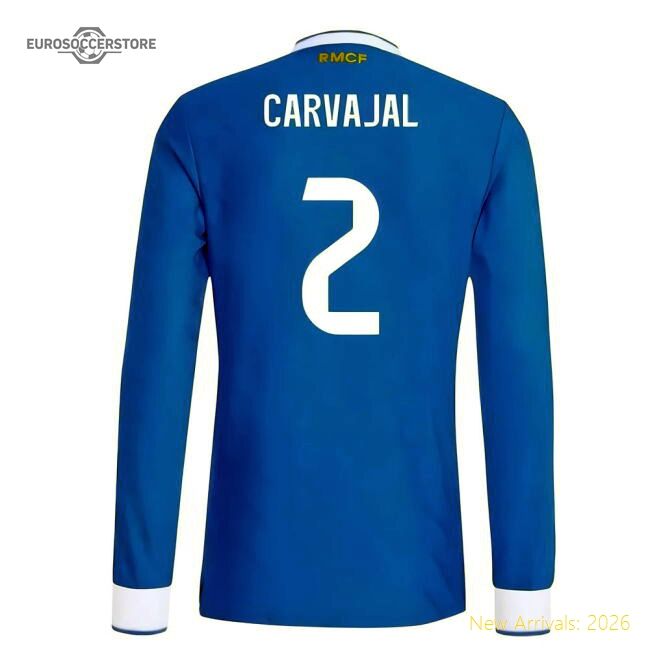 2025-2026 Real Madrid Authentic Long Sleeve Third Jersey (carvajal 2)