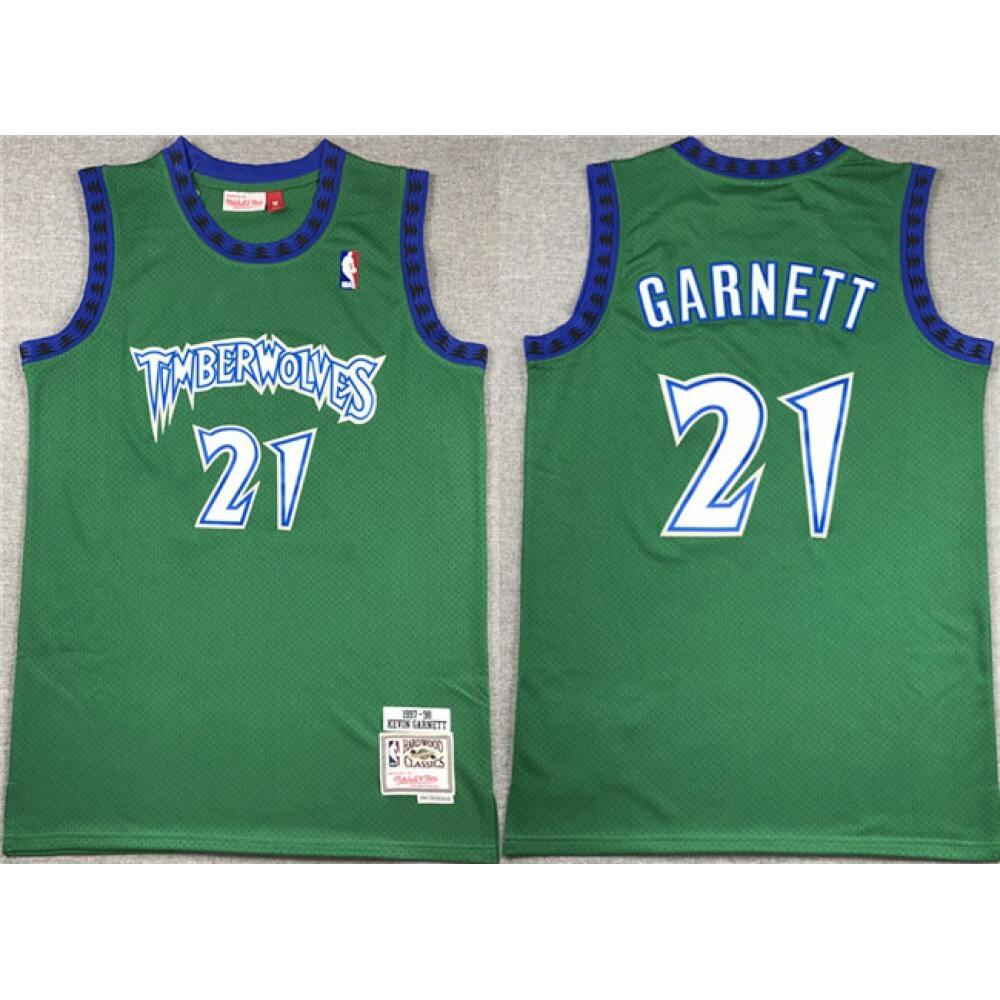 Performance Top-Grade Men's T-Wolves #21 Kevin Green Basketball Jersey